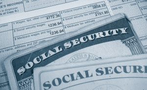 Social Security card and paperwork